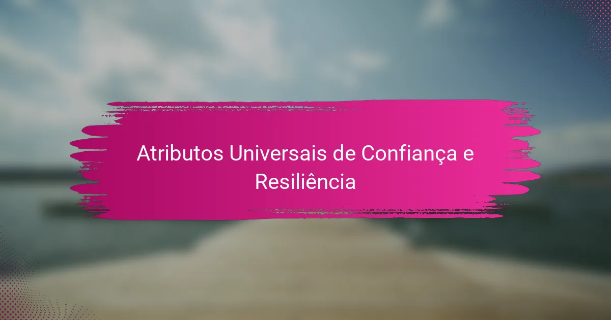 Atributos Universais de Confiança e Resiliência