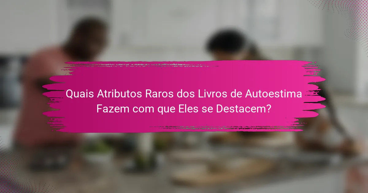 Quais Atributos Raros dos Livros de Autoestima Fazem com que Eles se Destacem?